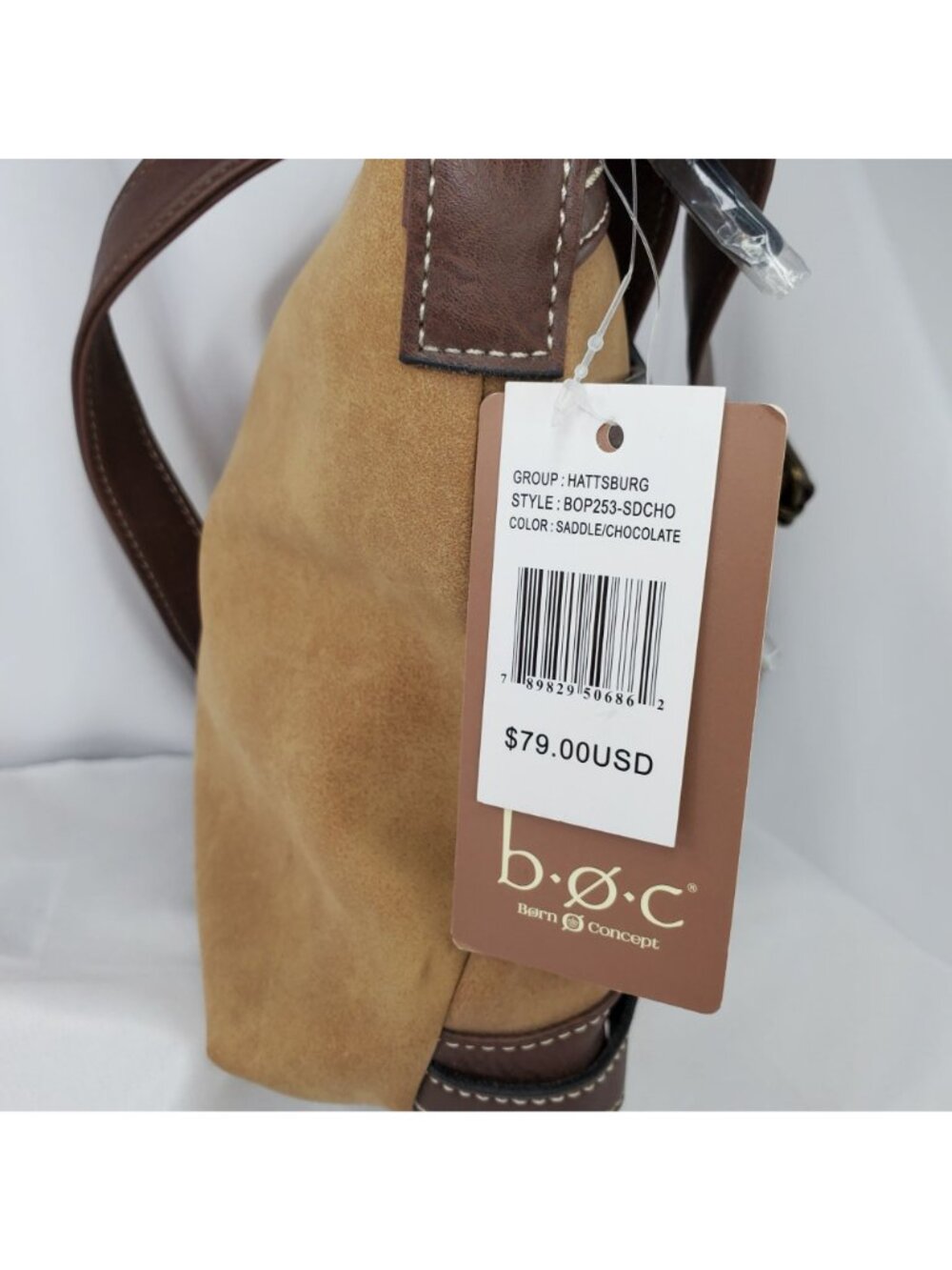B.O.C. Saddle Brown‎ & Chocolate Crossbody Bag With Adjustable Strap NWT - Picture 5 of 10